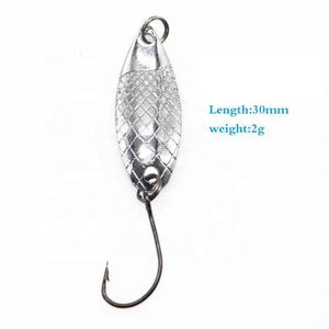 Señuelo de cuchara para trucha, cebo metálico de 1,5g, 2g, 5g, con lentejuelas, con ganchos circulares de <span class=keywords><strong>pulpo</strong></span>, venta al por mayor - Product Image 2