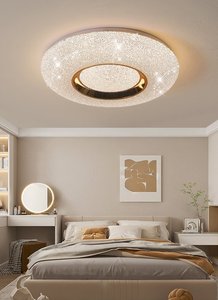 Plafonnier moderne à double anneau LED blanc et or pour véranda, vente chaude - Product Image 5