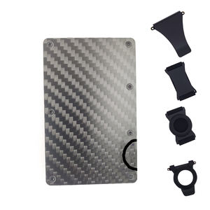 Мужской тонкий алюминиевый металлический RFID держатель для кредитных карт передний карман чехол для карт бумажник и зажим для денег дизайн - Product Image 5