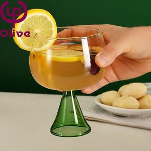 Verre <span class=keywords><strong>à</strong></span> <span class=keywords><strong>vin</strong></span> artisanal <span class=keywords><strong>à</strong></span> <span class=keywords><strong>pied</strong></span> haut, style vintage, 350 ml, ambre, bleu, <span class=keywords><strong>vert</strong></span>, verre borosilicate, gobelet <span class=keywords><strong>à</strong></span> <span class=keywords><strong>vin</strong></span> pour jus - Product Image 6