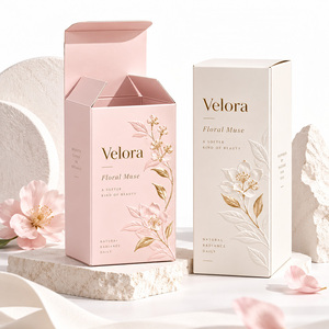 Boîte d'emballage en papier pour crème pour le visage avec impression numérique et laminage doux personnalisé - Product Image 1