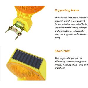 Luce di Segnalazione Solare a LED Ambra Lampeggiante per Barriere Stradali e Coni di Segnalazione - Product Image 5