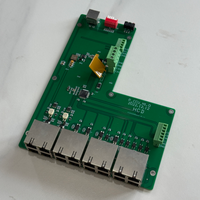 Tarjeta de Control Ethernet Multipuerto CCU PCBA para Comunicación Industrial, Entrada de Alimentación de 12V, Servicio de Ensamblaje de PCB Personalizado