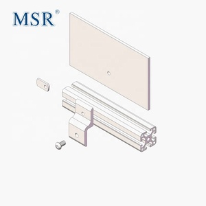 คอนเนคเตอร์แผงอลูมิเนียมเดี่ยว/30A/40A/45A ชิ้นส่วนยึดโปรไฟล์มุมอลูมิเนียมสำหรับการขึ้นรูปตัวทีอะลูมิเนียม - Product Image 3