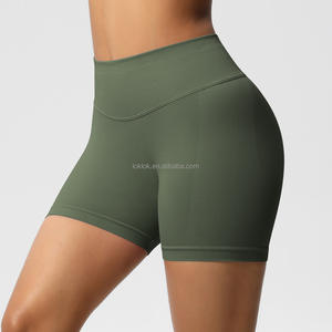 Shorts de Yoga para Mujer, Cintura Alta, Sin Costuras, Efecto Push-Up, Cintura Elástica Acanalada, Estampado - Product Image 5