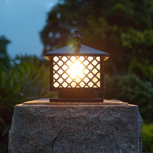 Extérieur <span class=keywords><strong>Colonne</strong></span> Étanche Lampadaires Vintage Lampe de Pilier De Jardin - Product Image 5