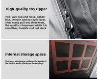 Carpa Familiar Ligera para las Cuatro Estaciones, Techo Rígido, Ventana para Observación de Estrellas, Carga USB, Uso Autónomo, Sin Necesidad de Instalación, para SUV y Jeep