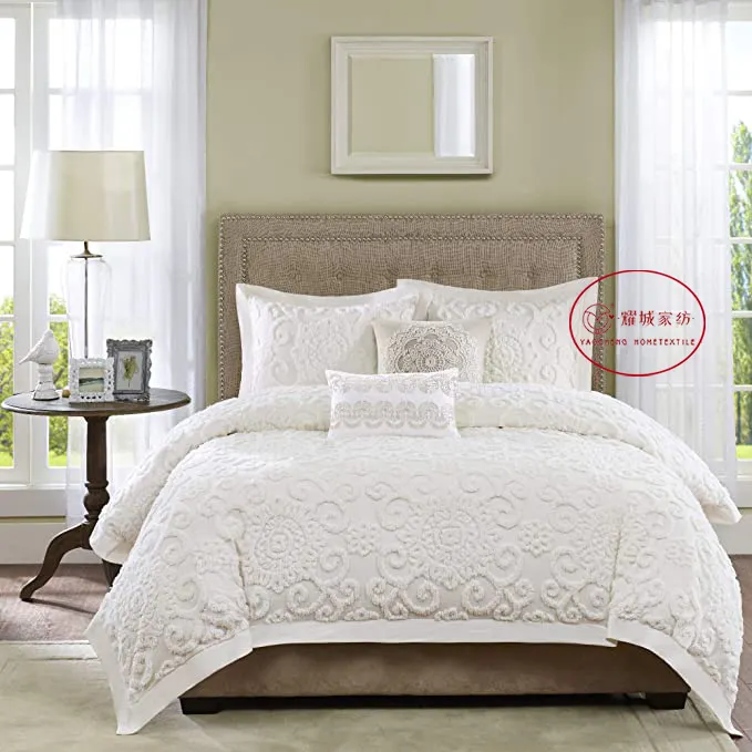 Luxury Embroidered Stripe Comforter With Sheets And Pillowcases