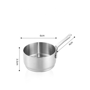 Pratica tazza di salsa 304 in acciaio inossidabile da 80ml per bistecca pepe nero formaggio Ketchup <span class=keywords><strong>Kebab</strong></span> BBQ condimento spezie di colore nero - Product Image 6