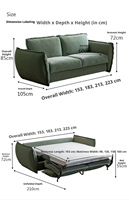 Canapé-lit sectionnel moderne en stock pour salon, mobilier design moderne, ensemble de canapés en velours vert olive pour hôtel et appartement