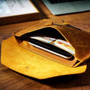 Cowhide <b>Computer</b> Bag Briefcase Portable Laptop Document Storage Bag Multi-Functional Sleeve with Inner Pocket for <b>Accessories</b> - Product Image 3