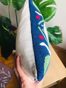 VPG031Funda de cojín de bordado decorativo, arte de almohada floral de escarabajo de primavera, almohada de gancho, cojín de almohada de 18x18 - Product Image 6