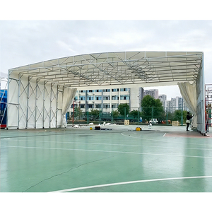 Push Pull <b>Tent</b> - Foldable Movable Canopy Heavy Duty Galvanized <b>Frame</b> PVC Folding canopy Retractable Awning Warehouse <b>Tent</b> - Product Image 5