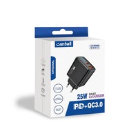 Adaptateur de voyage Cantell EU AU PPS 20W 25W GaN PD Type USB C Charge rapide Prise de charge rapide pour iPhone Samsung