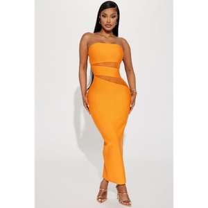 Nuevo Diseño Vestido Casual Sexy Vintage para Mujer con Cierre de Cremallera Lateral, Cintura Natural, Sin Elástico, con Logotipo Personalizado de Alta Calidad - Product Image 2