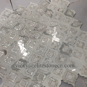 โคมไฟห้องน้ำกระเบื้องโมเสคแก้วรีไซเคิลลายหินอ่อนกันน้ำสำหรับห้องนั่งเล่น - Product Image 1