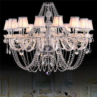 Lustre européen de luxe en cristal pour salon, restaurant, chambre, villa, hôtel, magasin de vêtements, salon de beauté