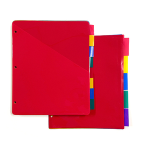 Custom in plastica trasparente 3 anelli di carta bianca indice di File di schede divisori di pagina di indice del libro Note divisore con tasche per raccoglitore ad anelli - Product Image 1