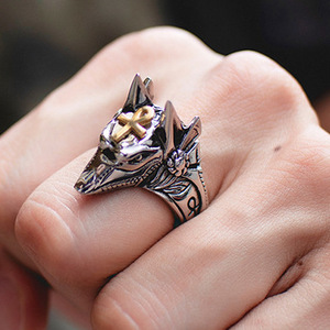 Retro Punk Offener <span class=keywords><strong>Ring</strong></span> Verstellbarer Löwen-Schlangen-<span class=keywords><strong>Ring</strong></span> für Männer - Product Image 4