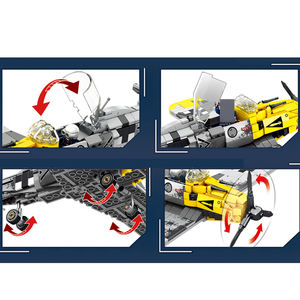 Toptan özel hava kuvvetleri ordu askeri koleksiyonu avcı modeli tuğla plastik yüksek kalite alman Bf109 avcı yapı taşı - Product Image 4