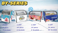 Vitrine congélateur pour machine à glace, vitrine commerciale pour attirer les clients, pour gelato, yaourt glacé et gâteaux