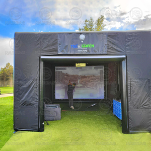 Carpa de simulador móvil al aire libre, recinto de simulador de <span class=keywords><strong>Golf</strong></span> inflable portátil para jaula de entrenamiento de <span class=keywords><strong>Golf</strong></span>, diversión - Product Image 4
