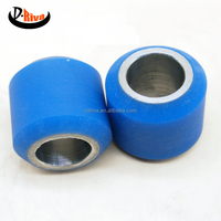 Rodillo de goma negro PU de nailon plástico aluminio de buena calidad de Venta caliente