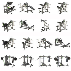 Machine latérale pour la poitrine et le dos GLSFITNESS - Presse pectorale et tirage latéral à charge de plaques unilatérale pour le renforcement musculaire - Product Image 5