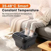 Bain de pieds électrique pliable télécommandé avec rouleaux de massage, chaleur et bulles, kit de pédicure et machine de trempage des pieds