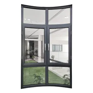36x36/36x72双玻璃窗隔音防风功能窗铝拱平开窗