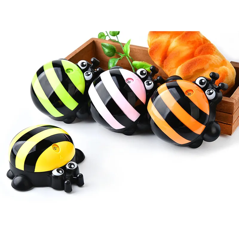 Kitchen Gadgets Cooking Tools Count UP Alarm Clock Cartoon Bees Magnetic Timer Countdown Back Stand Cooking Timer
