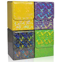 Boîte de rangement exclusive pour cartes à paillettes (plus de 100 cartes) - Étui TCG scintillant pour Commander Pokémon - Prêt à être expédié