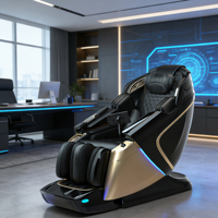 Sillón de Masaje Eléctrico de Lujo de Gravedad Cero 4D para Todo el Cuerpo con Doble Núcleo