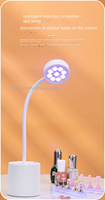 Lampe à ongles UV LED rechargeable sans fil portable avec capteur infrarouge et alimentation électrique