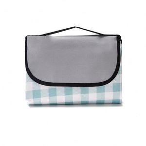 Tapis de camping portable pour pique-nique en plein air, imperméable, épais, à motif damier, en tissu Oxford 600D, tapis de gazon pour le camping - Product Image 4
