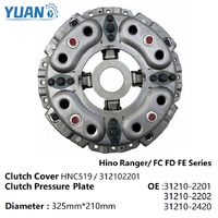 Cubierta de Embrague HNC519 31210-2201 de 325 mm, Plato de Presión de Embrague Aplicable para Camiones y Autobuses Hino Serie Rainbow Ranger con 313102202