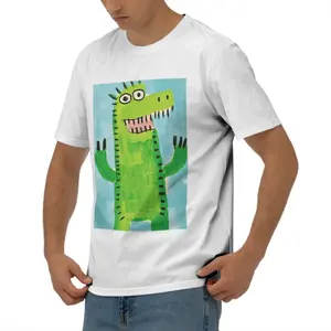 เสื้อยืดฟิตเนสแขนสั้นผ้าคอตตอนออร์แกนิกสำหรับผู้ชาย100% พิมพ์ลายน้ำหนัก220กรัม - Product Image 2