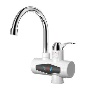 <span class=keywords><strong>Robinet</strong></span> d'eau chaude électrique contemporain 3000W pour cuisine, commande intégrée, montage sur comptoir, acier inoxydable, monocommande, instantané - Product Image 6