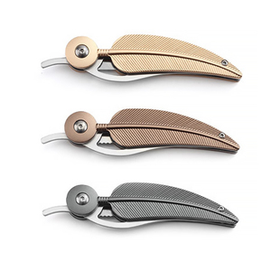 Nhỏ Dao Túi Trượt Doanh Vàng Màu Xanh Xử Lý Lông Hình Dạng Nhôm Xử Lý Mỏ Cạnh Tiện Ích Dao OEM Tùy Chỉnh - Product Image 3