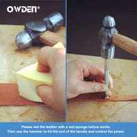 Usine OWDEN, kits d'outils d'estampage de motifs de maroquinerie, 9 pièces, outils à main pour le travail du cuir, supportés par OEM et ODM