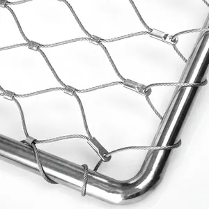 balustrade balcony infill mesh/ stainless steel rope mesh/stainless steel rope mesh netting