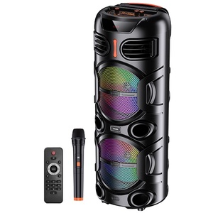 Kk-8203 2x8 40w Led Bluetooth <b>Usb</b> Rechargeable Portable <b>Speaker</b> With Microphone And Remote Control - Product Image 1