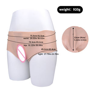 FAAK pantalon <span class=keywords><strong>vagin</strong></span> en <span class=keywords><strong>silicone</strong></span> <span class=keywords><strong>vagin</strong></span> artificiel insérable pour sissy sous-vêtements sexy travestissement comme pantalon en <span class=keywords><strong>silicone</strong></span> pour femmes - Product Image 2