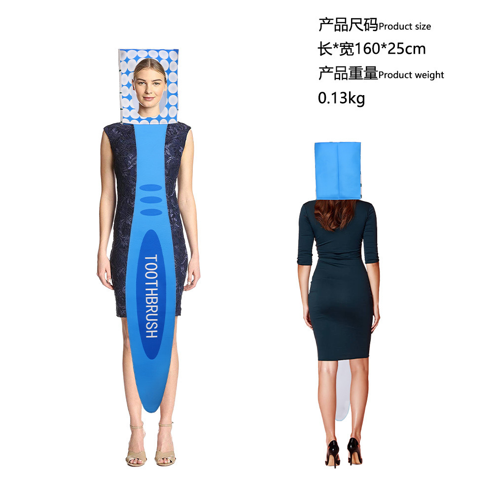 Taille Unique - Déguisement de Brosse à Dents Cosplay