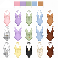 Fabricant de maillots de bain sur mesure écologiques, ligne de maillots de bain, bikini vintage, maillot de bain une pièce avec paréo de plage pour femmes