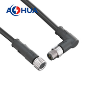 Câble d'extension personnalisé 4 broches mâle à femelle 22 AWG M08 connecteur étanche en métal câble moulé câble d'éclairage LED