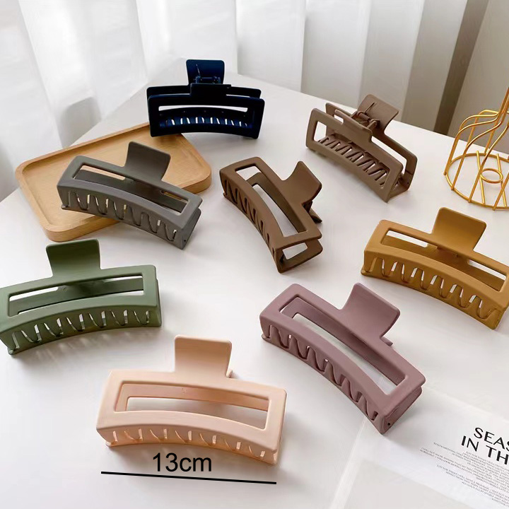 Оптовая продажа, новый стиль, простые зажимы для волос, Новые матовые зажимы для волос, большие нескользящие зажимы для волос, 13 см
