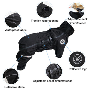 Imperméable pour animaux de compagnie Grand chien avec fourrure dorée Samo Alaska Imperméable à quatre pattes Imperméable à capuche pour chien - Product Image 2