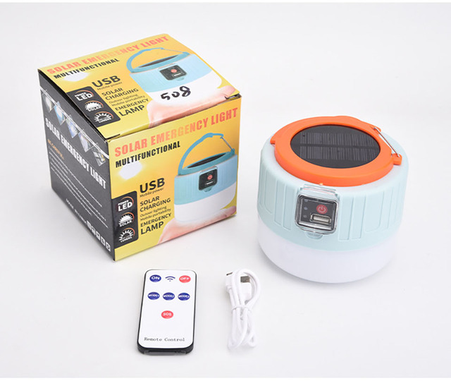 Solar Light Power Bank Emergency Outdoor Rechargeable Waterproof Tent Hanging for Home Led Work Lighting Lantern Camping Light