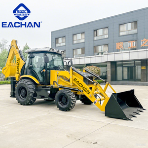EACHAN CE/EPA Diesel Backhoe Loader roda pertanian Backhoe Loader hidrolik Backhoe ekskavator untuk Konstruksi Kota - Product Image 2
